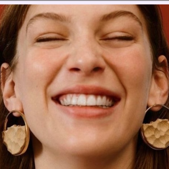 NWT Mango 3D Printed Earrings - Picture 3 of 4